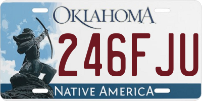 OK license plate 246FJU
