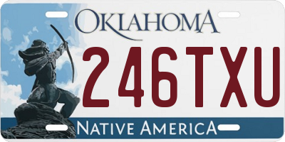 OK license plate 246TXU
