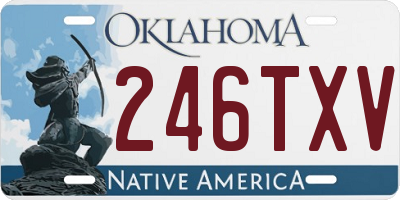 OK license plate 246TXV