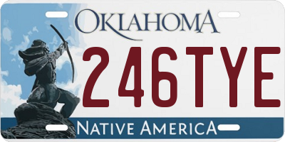 OK license plate 246TYE