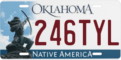 OK license plate 246TYL