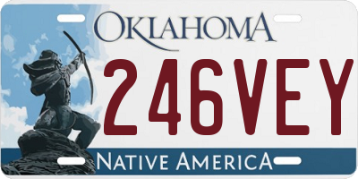 OK license plate 246VEY