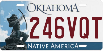 OK license plate 246VQT
