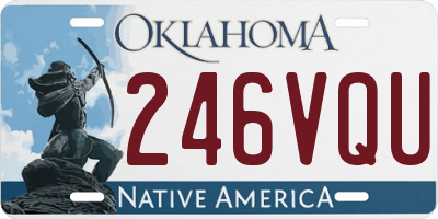 OK license plate 246VQU