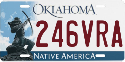 OK license plate 246VRA