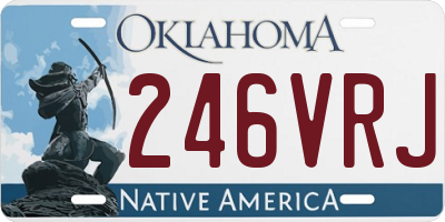 OK license plate 246VRJ