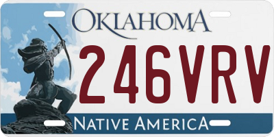 OK license plate 246VRV