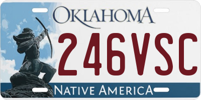 OK license plate 246VSC