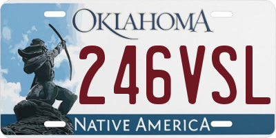 OK license plate 246VSL