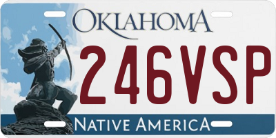 OK license plate 246VSP