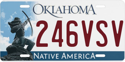 OK license plate 246VSV
