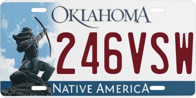 OK license plate 246VSW