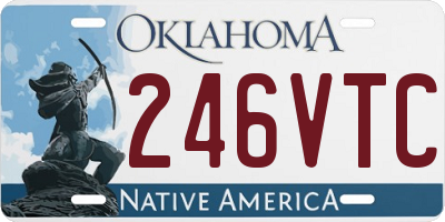 OK license plate 246VTC
