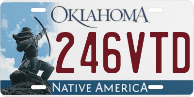 OK license plate 246VTD