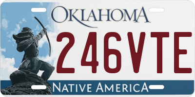OK license plate 246VTE