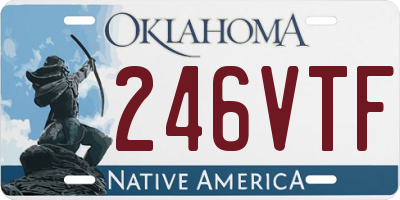 OK license plate 246VTF