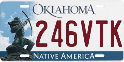 OK license plate 246VTK