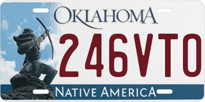 OK license plate 246VTO