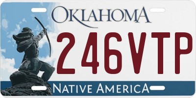 OK license plate 246VTP