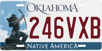 OK license plate 246VXB
