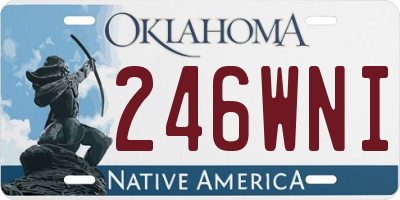 OK license plate 246WNI