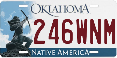OK license plate 246WNM