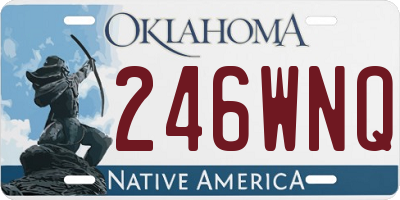 OK license plate 246WNQ
