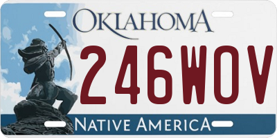 OK license plate 246WOV