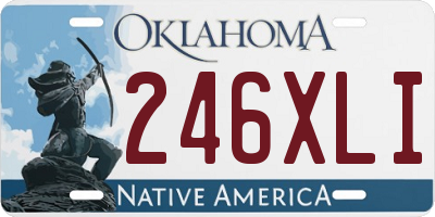 OK license plate 246XLI