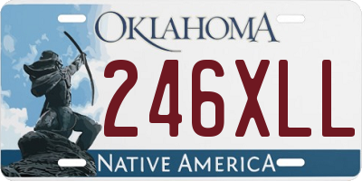 OK license plate 246XLL