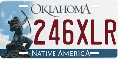OK license plate 246XLR
