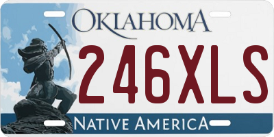 OK license plate 246XLS