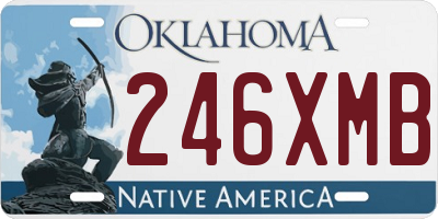 OK license plate 246XMB