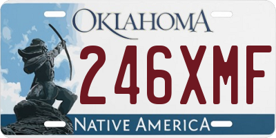 OK license plate 246XMF