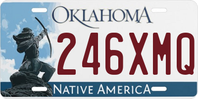 OK license plate 246XMQ