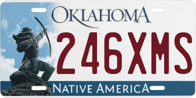 OK license plate 246XMS