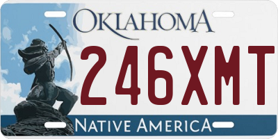 OK license plate 246XMT