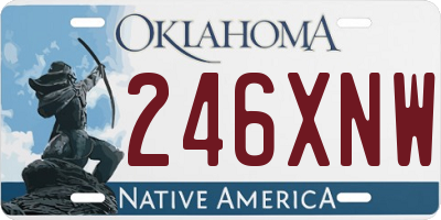 OK license plate 246XNW