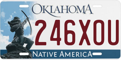 OK license plate 246XOU