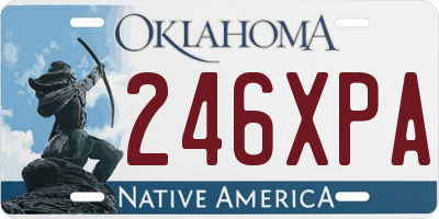 OK license plate 246XPA
