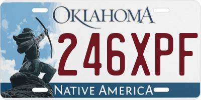 OK license plate 246XPF