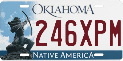OK license plate 246XPM