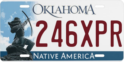 OK license plate 246XPR