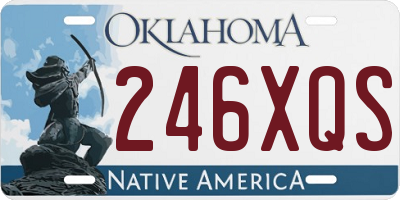 OK license plate 246XQS
