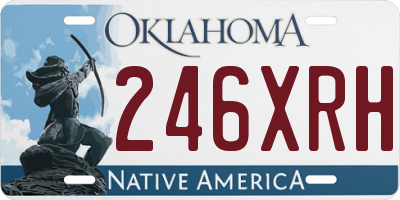 OK license plate 246XRH