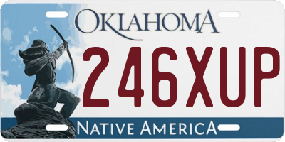 OK license plate 246XUP