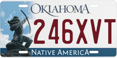 OK license plate 246XVT
