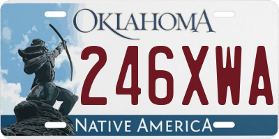 OK license plate 246XWA