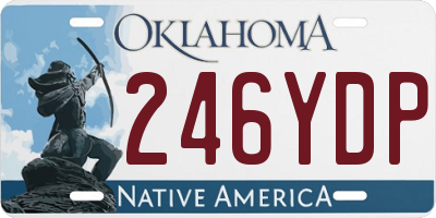 OK license plate 246YDP