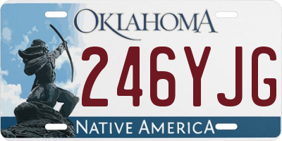 OK license plate 246YJG
